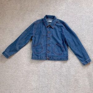 Democracy Buttondown Denim Jacket Sz. L